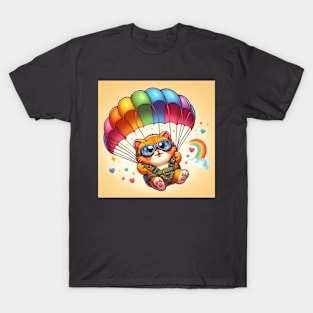 Rainbow parachute cat T-Shirt